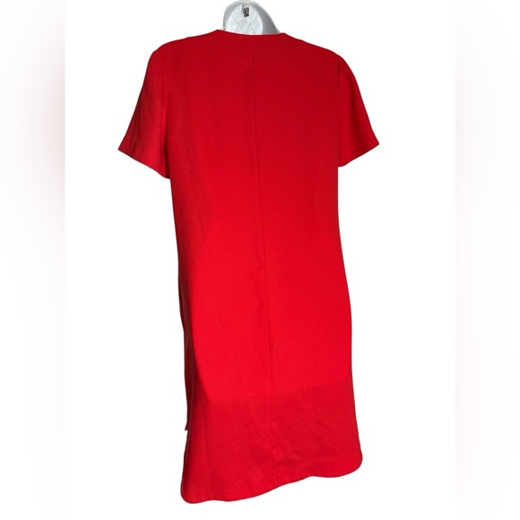 Banana Republic Dress Size 6 Bright Red‎ Glow Curved Hem Shift Dress ❤️❤️ - Picture 5 of 7